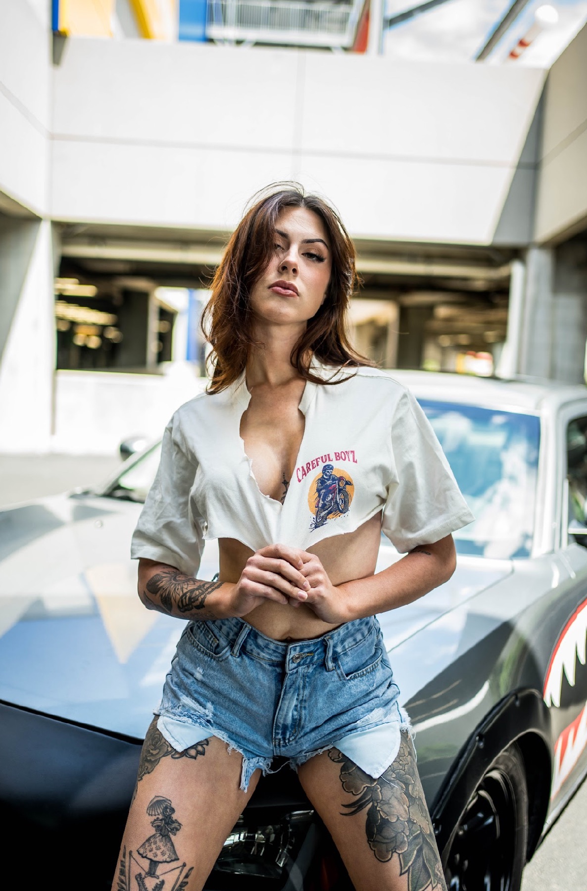Careful Boyz merch — the shark car